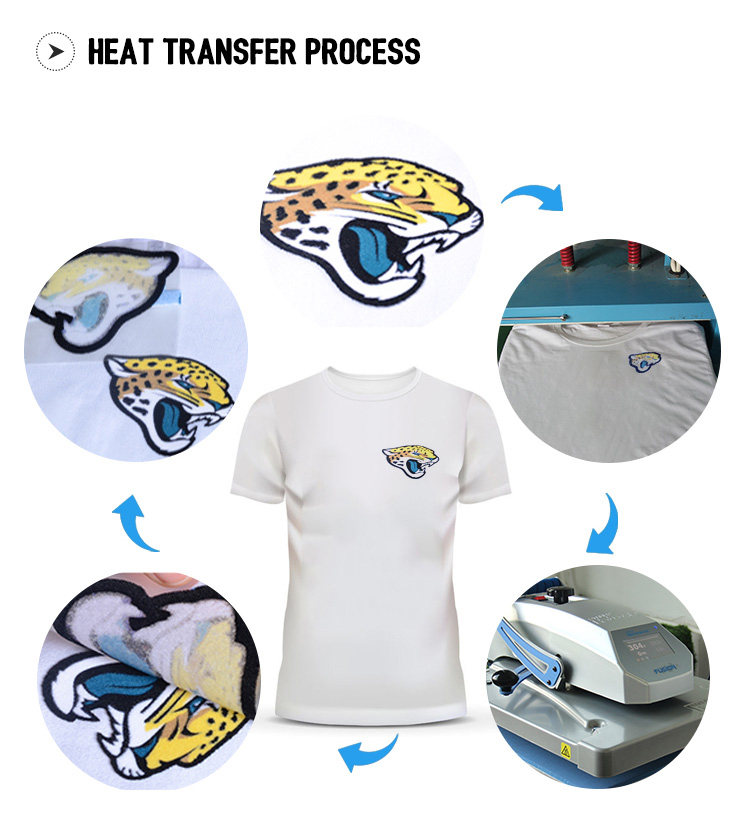 Custom design 3d flock iron on sticker heat transfer printing for t shirt (3)
