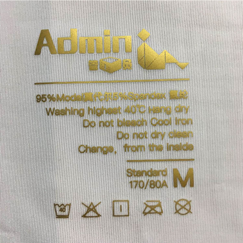 Fast custom T-shirt neck tags swimwear care label tagless iron on clothing heat transfeimg (5)